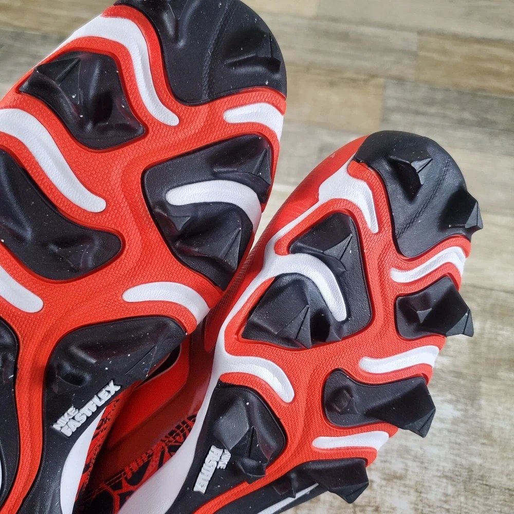 Nike Alpha Menace 4 Shark Mens Shoes Sz 12 Red Black‎ Sports Football Cleats